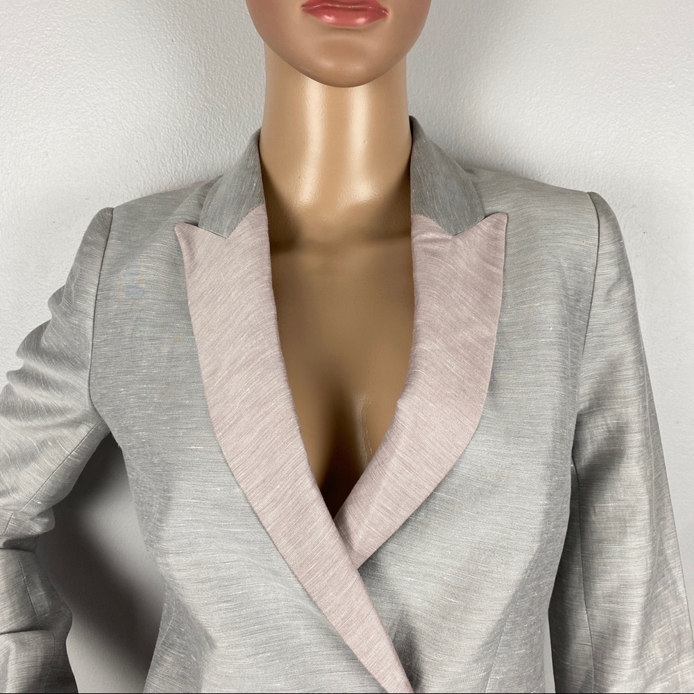 NEW REBECCA TAYLOR GREY DOUBLE BREASTED BLAZER - Picture 5 of 12